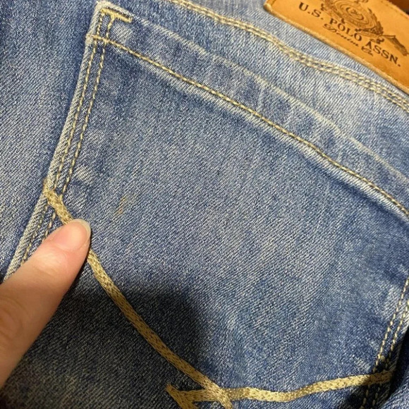 Men's U.S. Polo Assn Blue Denim Jeans Size 32 x 29 Hemmed - Picture 4 of 11